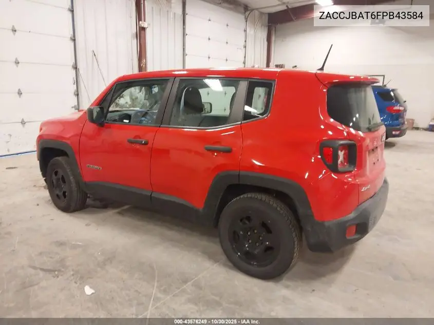 ZACCJBAT6FPB43584 2015 Jeep Renegade Sport