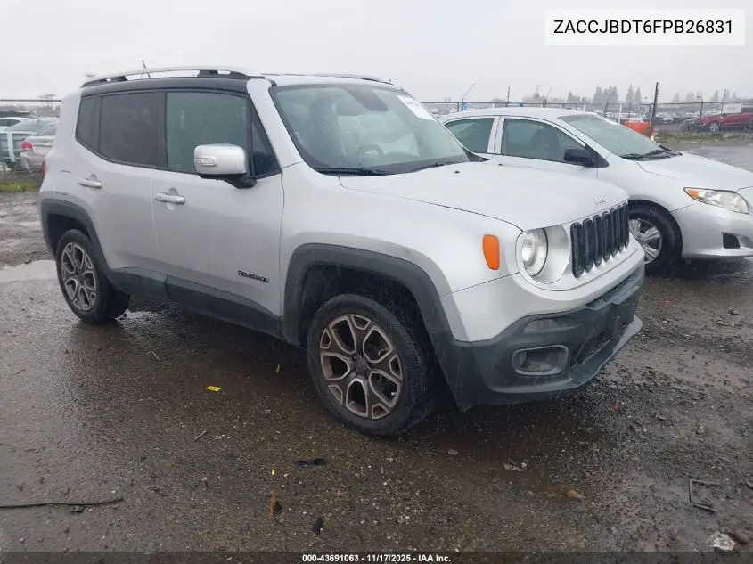 ZACCJBDT6FPB26831 2015 Jeep Renegade Limited