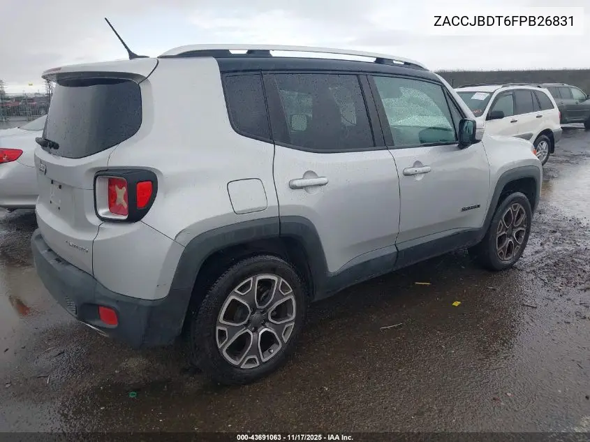 ZACCJBDT6FPB26831 2015 Jeep Renegade Limited