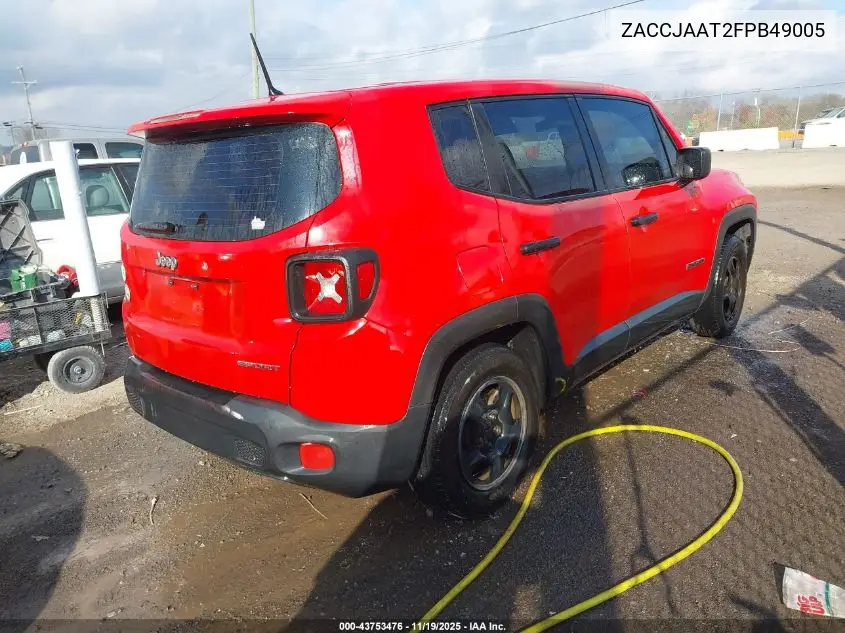 ZACCJAAT2FPB49005 2015 Jeep Renegade Sport