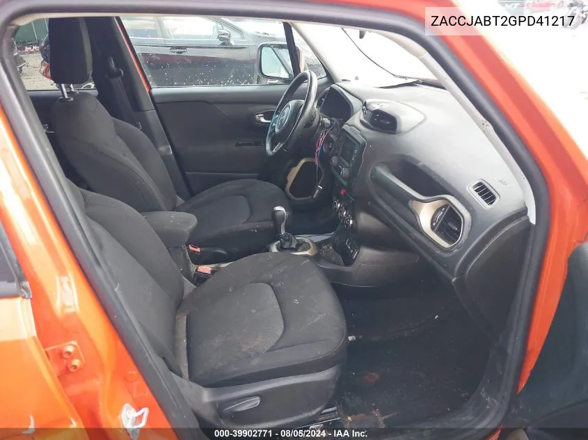 ZACCJABT2GPD41217 2016 Jeep Renegade Latitude