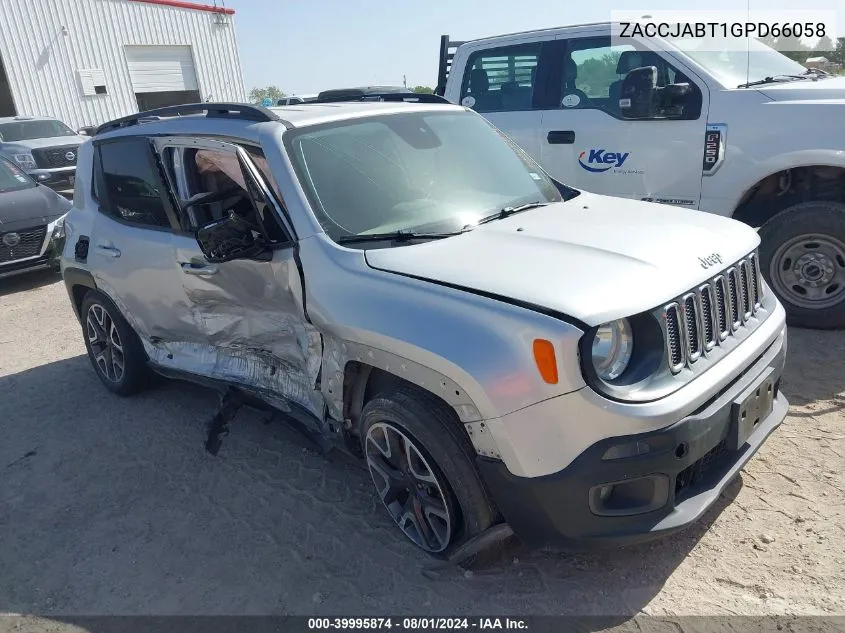 2016 Jeep Renegade Latitude VIN: ZACCJABT1GPD66058 Lot: 39995874