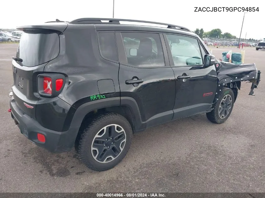 ZACCJBCT9GPC94854 2016 Jeep Renegade Trailhawk