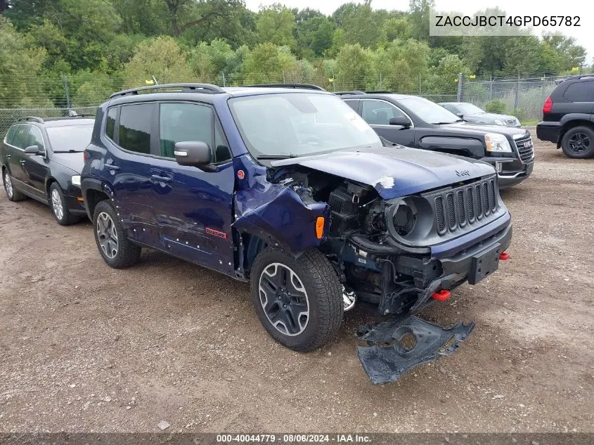 2016 Jeep Renegade Trailhawk VIN: ZACCJBCT4GPD65782 Lot: 40044779