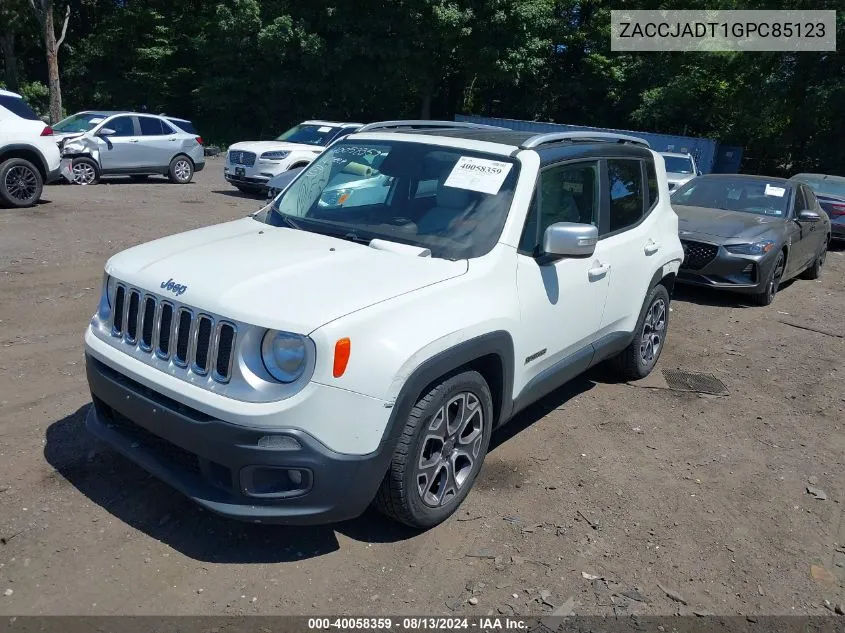 ZACCJADT1GPC85123 2016 Jeep Renegade Limited