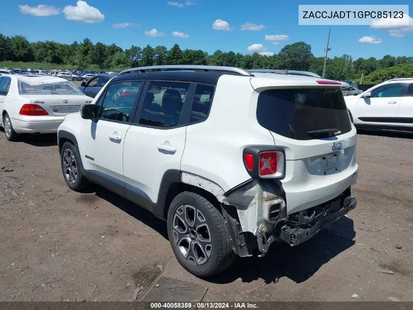 ZACCJADT1GPC85123 2016 Jeep Renegade Limited