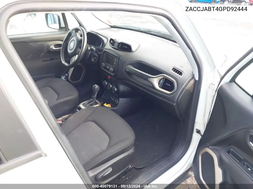 ZACCJABT4GPD92444 2016 Jeep Renegade Latitude