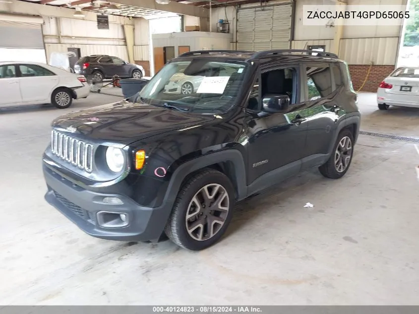 2016 Jeep Renegade Latitude VIN: ZACCJABT4GPD65065 Lot: 40124823