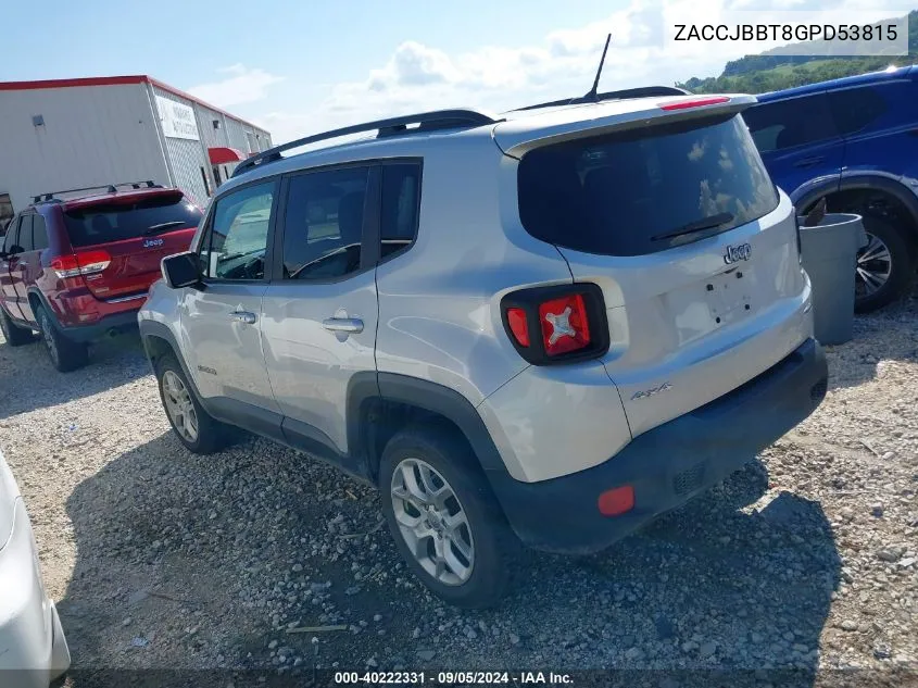 ZACCJBBT8GPD53815 2016 Jeep Renegade Latitude