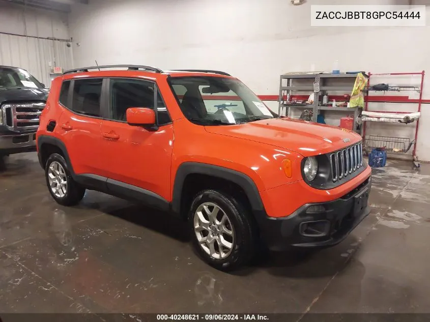 2016 Jeep Renegade Latitude VIN: ZACCJBBT8GPC54444 Lot: 40248621