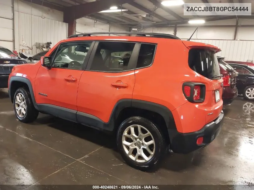 2016 Jeep Renegade Latitude VIN: ZACCJBBT8GPC54444 Lot: 40248621