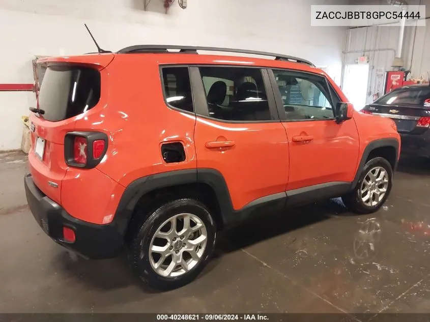 2016 Jeep Renegade Latitude VIN: ZACCJBBT8GPC54444 Lot: 40248621