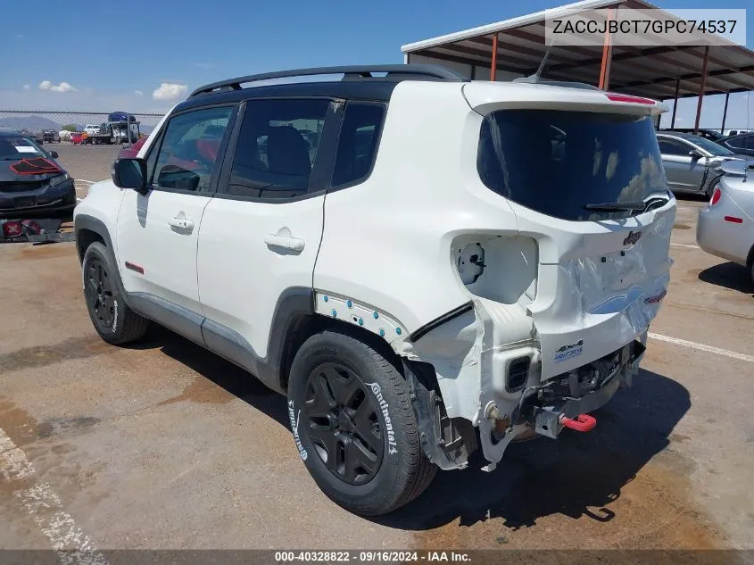 ZACCJBCT7GPC74537 2016 Jeep Renegade Trailhawk