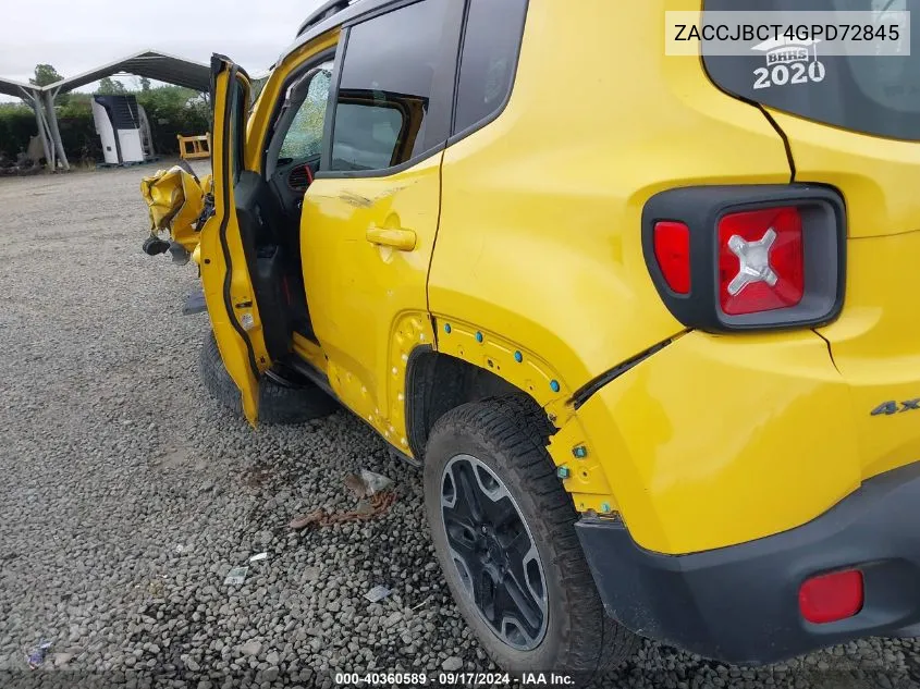 2016 Jeep Renegade Trailhawk VIN: ZACCJBCT4GPD72845 Lot: 40360589