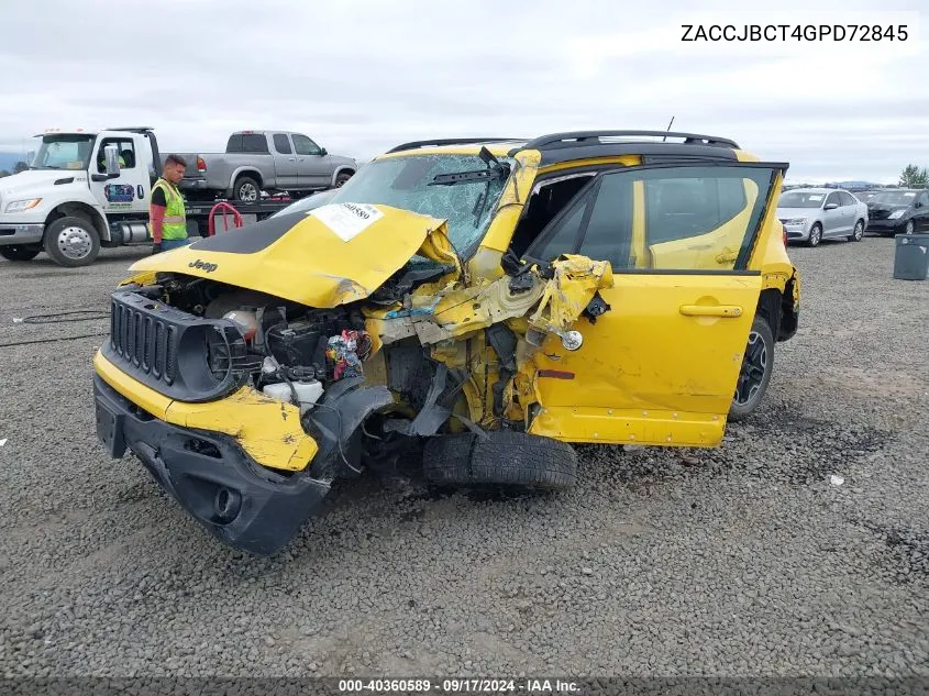 2016 Jeep Renegade Trailhawk VIN: ZACCJBCT4GPD72845 Lot: 40360589