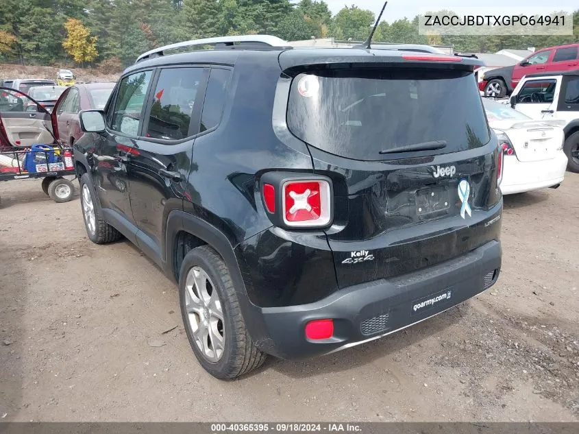 ZACCJBDTXGPC64941 2016 Jeep Renegade Limited