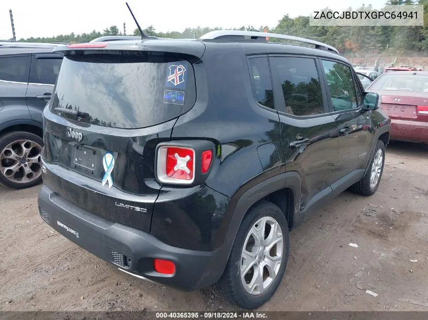 ZACCJBDTXGPC64941 2016 Jeep Renegade Limited