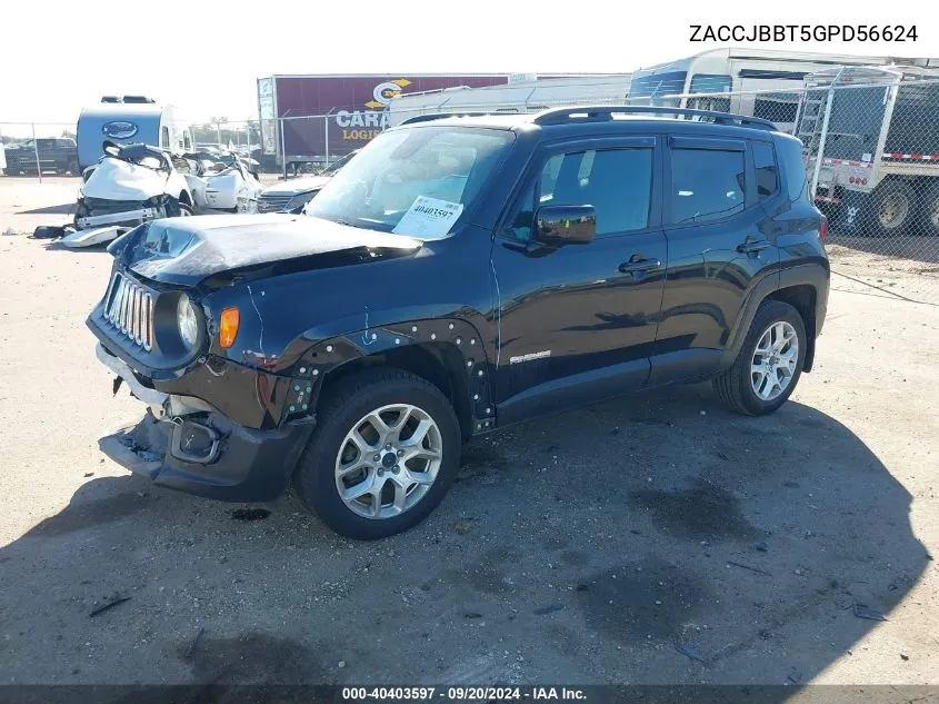 2016 Jeep Renegade Latitude VIN: ZACCJBBT5GPD56624 Lot: 40403597