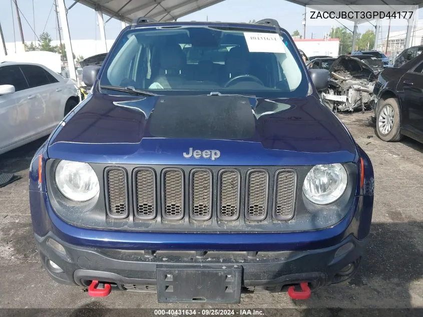 ZACCJBCT3GPD44177 2016 Jeep Renegade Trailhawk