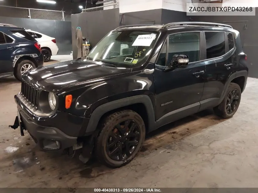 ZACCJBBTXGPD43268 2016 Jeep Renegade Justice