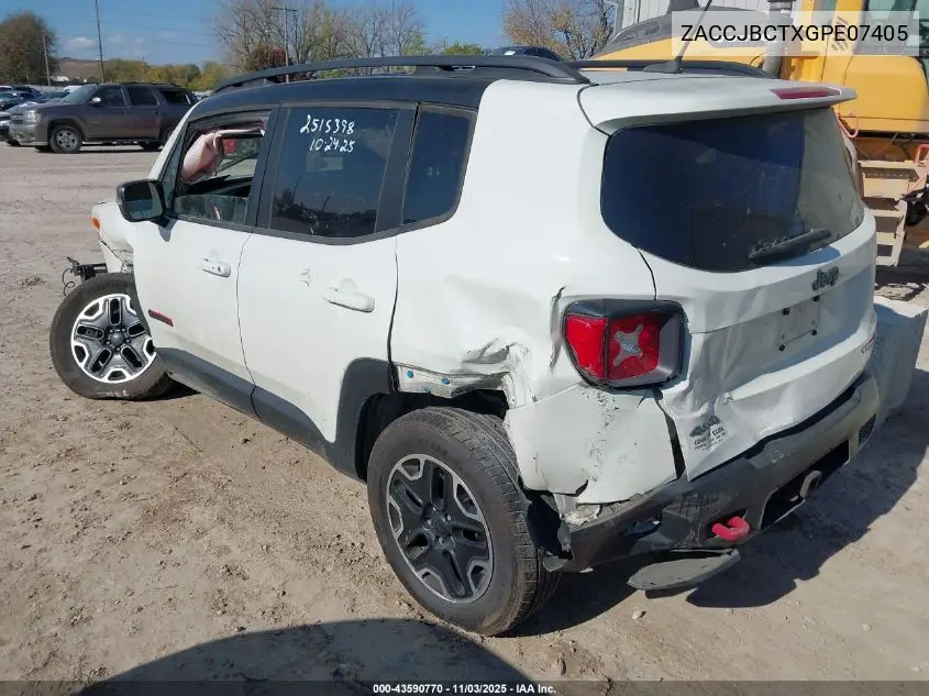 ZACCJBCTXGPE07405 2016 Jeep Renegade Trailhawk