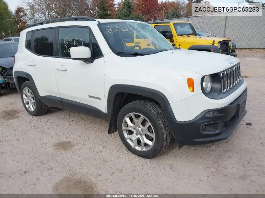 ZACCJBBT6GPC65233 2016 Jeep Renegade Latitude