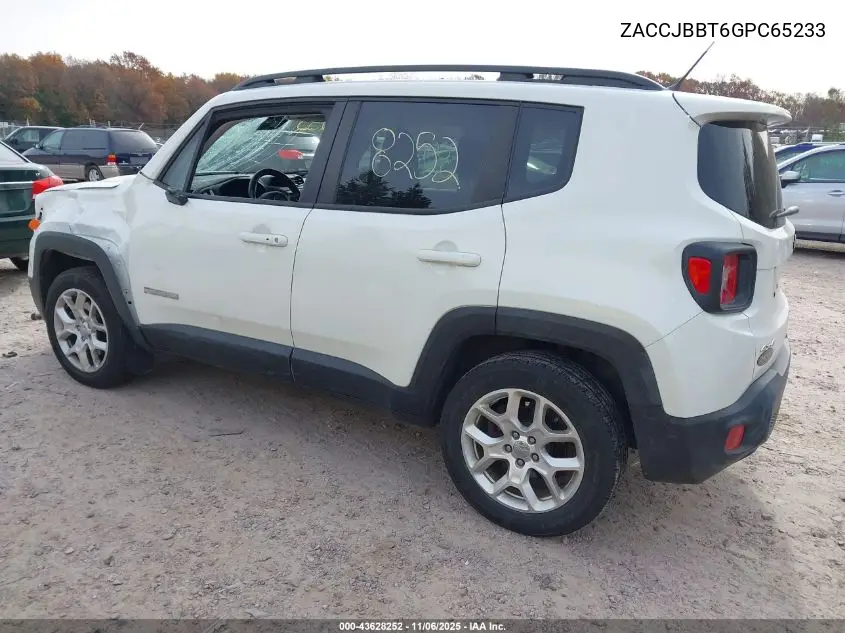 ZACCJBBT6GPC65233 2016 Jeep Renegade Latitude