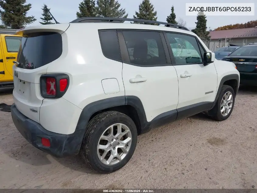 ZACCJBBT6GPC65233 2016 Jeep Renegade Latitude