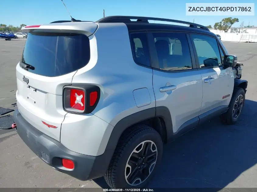 ZACCJBCT4GPD17862 2016 Jeep Renegade Trailhawk