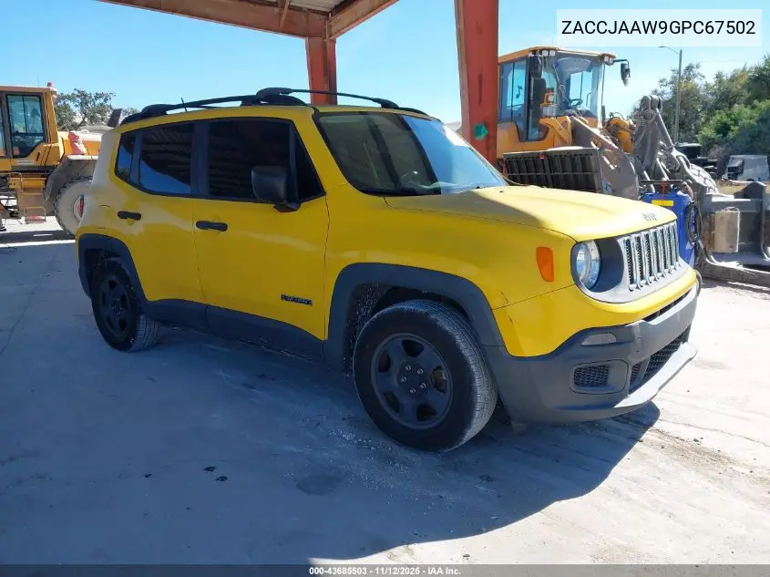 ZACCJAAW9GPC67502 2016 Jeep Renegade Sport