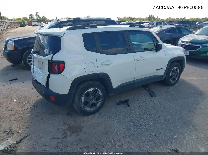 ZACCJAAT9GPE00586 2016 Jeep Renegade Sport