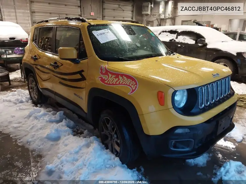 ZACCJBBT4GPC46812 2016 Jeep Renegade Latitude