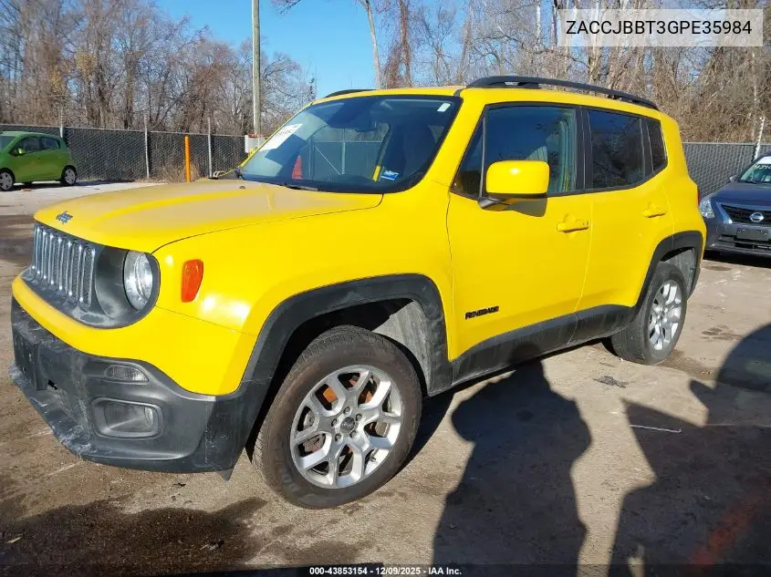 ZACCJBBT3GPE35984 2016 Jeep Renegade Latitude