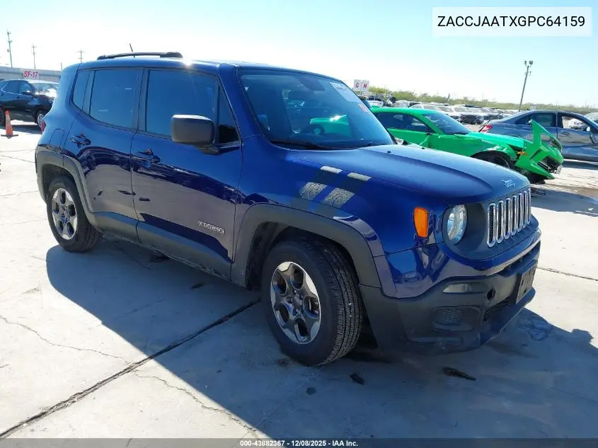 ZACCJAATXGPC64159 2016 Jeep Renegade Sport