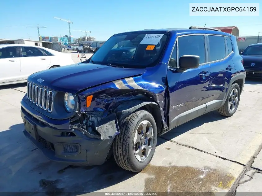 ZACCJAATXGPC64159 2016 Jeep Renegade Sport