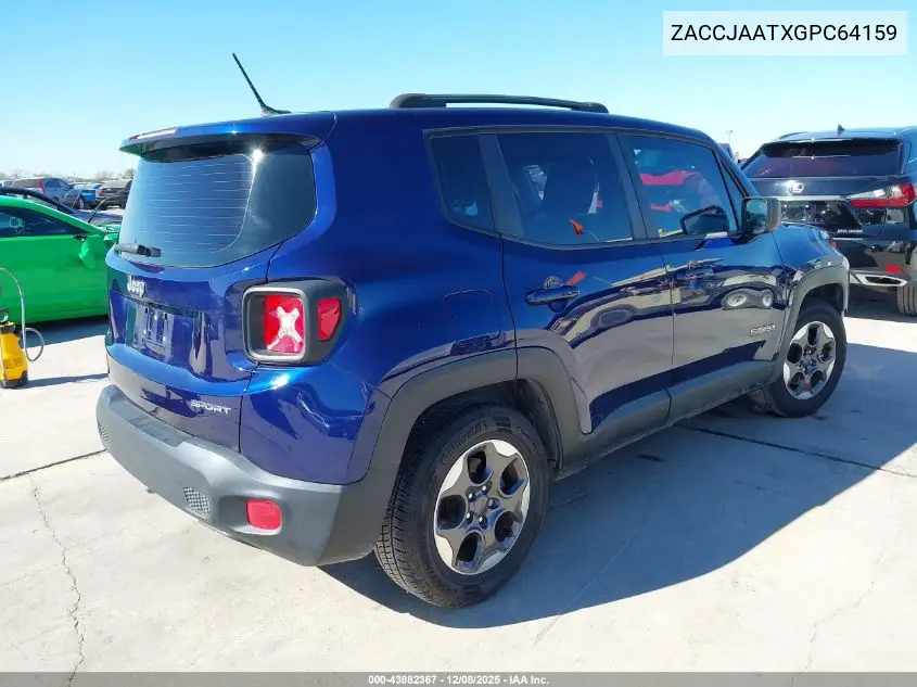 ZACCJAATXGPC64159 2016 Jeep Renegade Sport