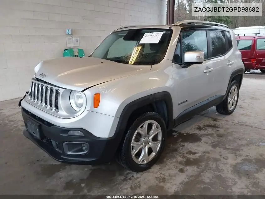 ZACCJBDT2GPD98682 2016 Jeep Renegade Limited