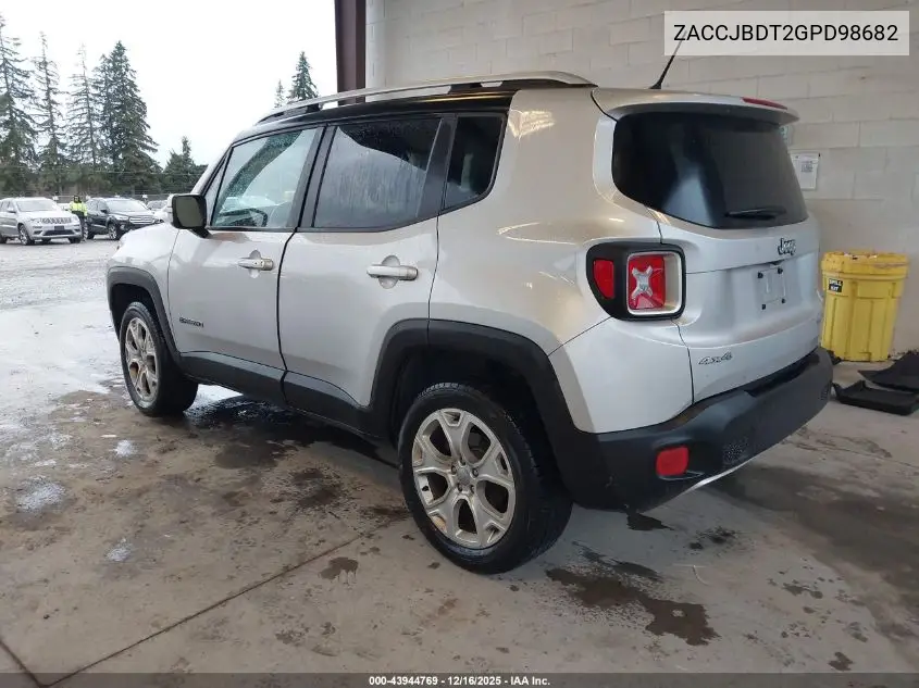 ZACCJBDT2GPD98682 2016 Jeep Renegade Limited