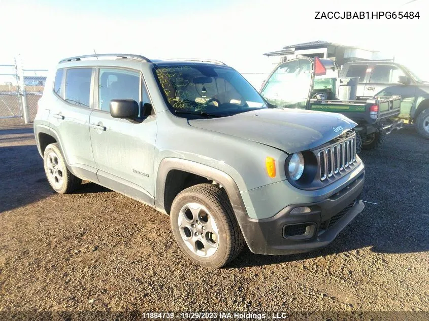 ZACCJBAB1HPG65484 2017 Jeep Renegade Sport