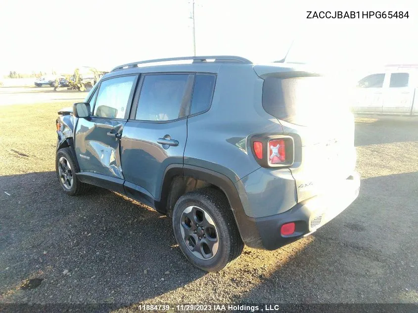 2017 Jeep Renegade Sport VIN: ZACCJBAB1HPG65484 Lot: 11884739