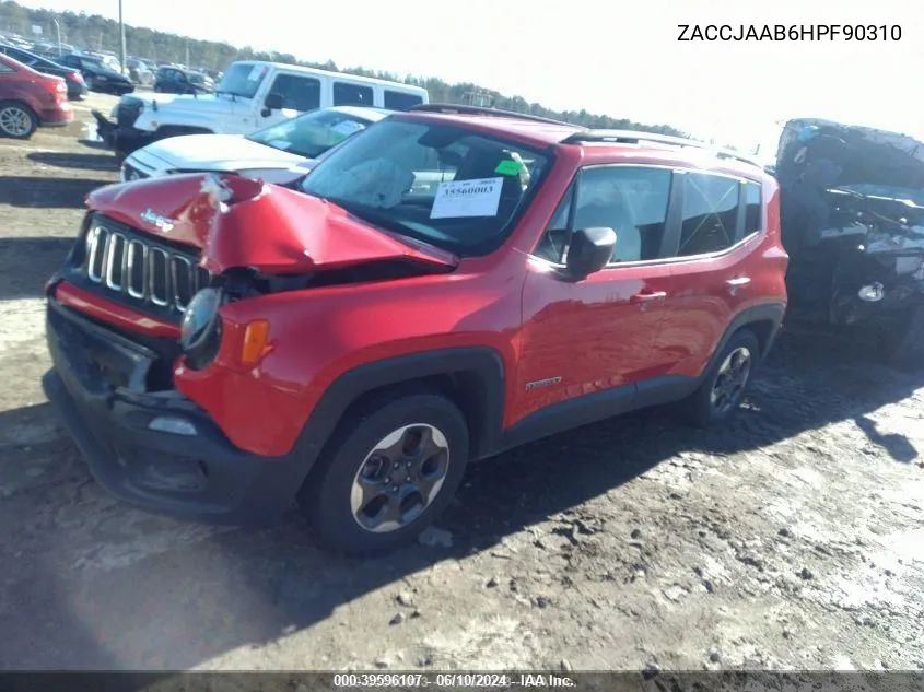 ZACCJAAB6HPF90310 2017 Jeep Renegade Sport Fwd