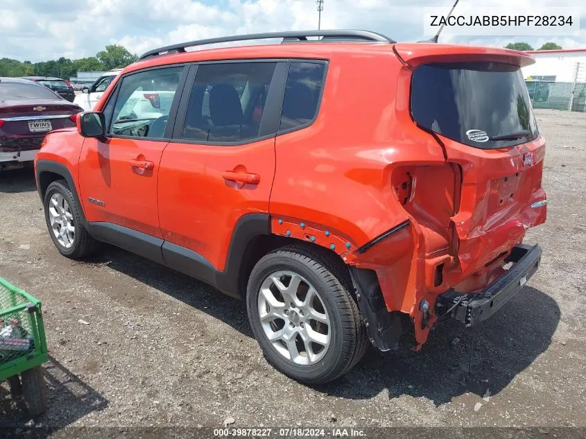 ZACCJABB5HPF28234 2017 Jeep Renegade Latitude Fwd