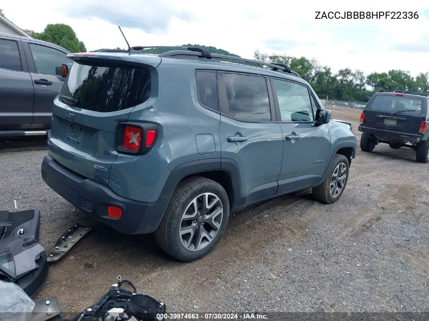 ZACCJBBB8HPF22336 2017 Jeep Renegade Latitude 4X4