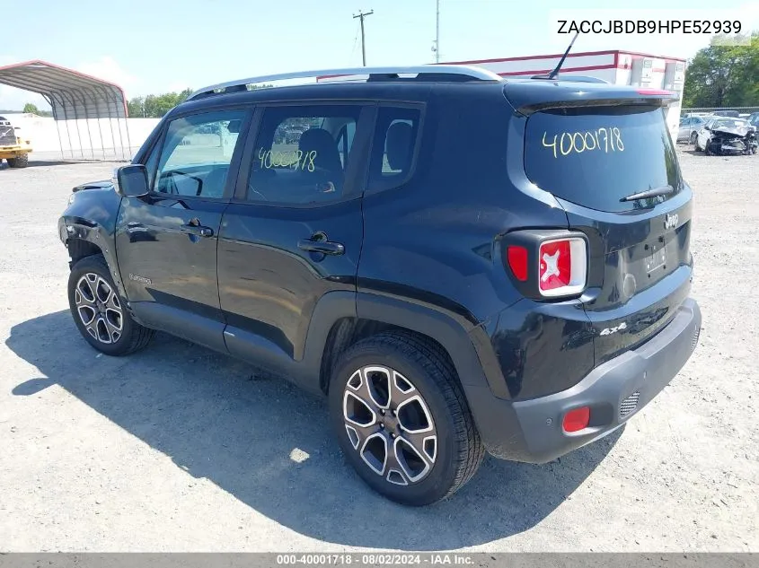 ZACCJBDB9HPE52939 2017 Jeep Renegade Limited