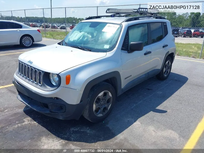 ZACCJAAB0HPG17128 2017 Jeep Renegade Sport Fwd