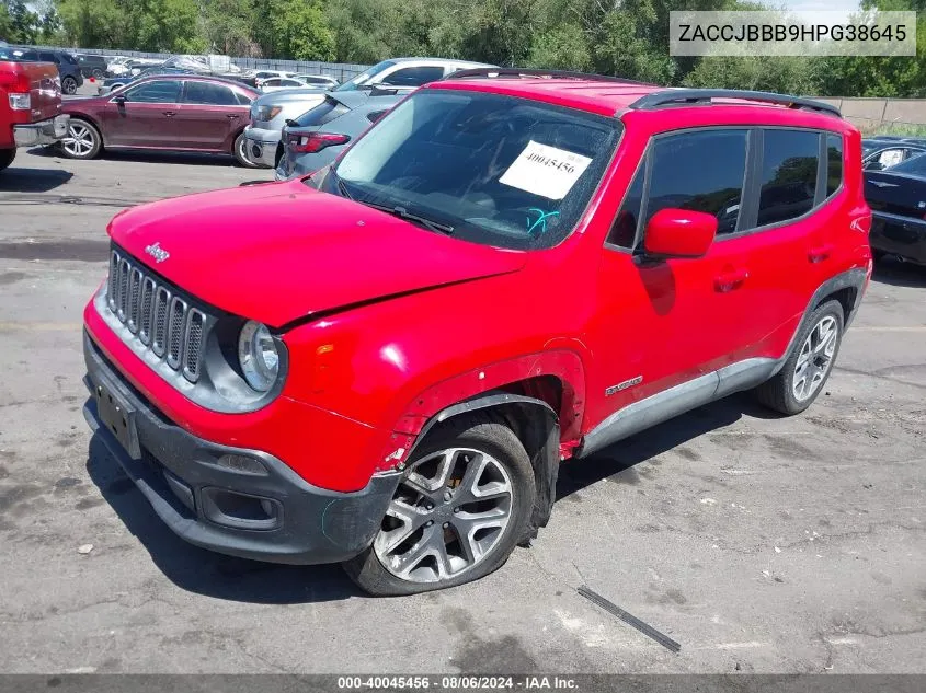 ZACCJBBB9HPG38645 2017 Jeep Renegade Latitude