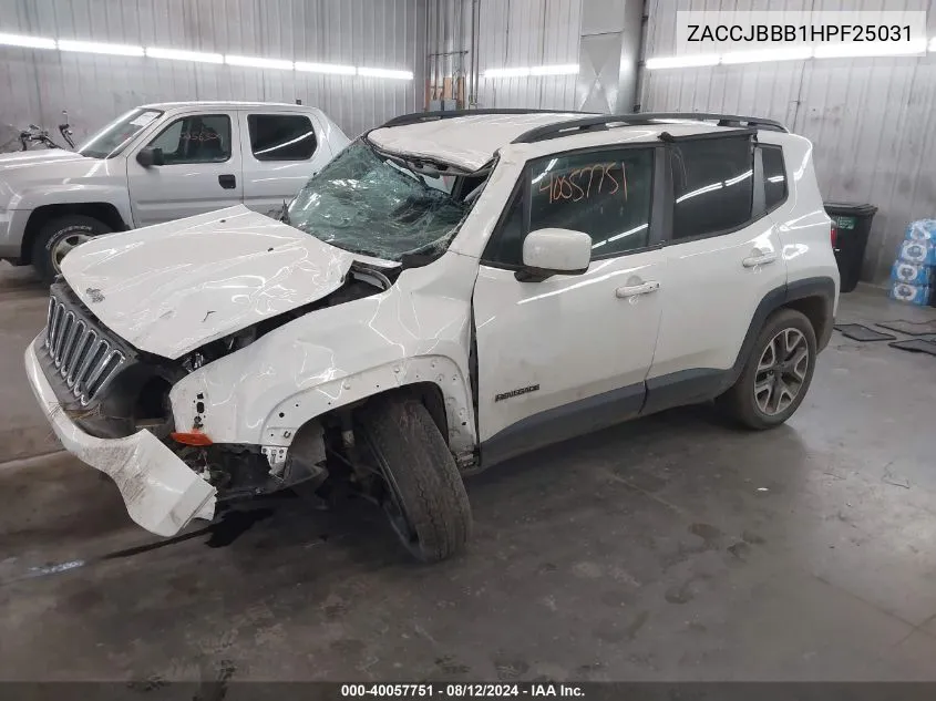 ZACCJBBB1HPF25031 2017 Jeep Renegade Latitude 4X4