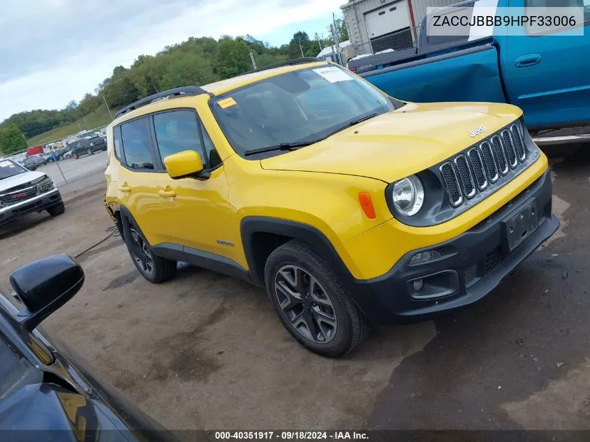 2017 Jeep Renegade Latitude VIN: ZACCJBBB9HPF33006 Lot: 40351917