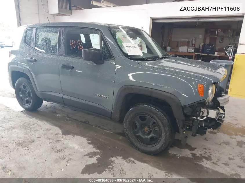 ZACCJBAH7HPF11608 2017 Jeep Renegade Sport 4X4