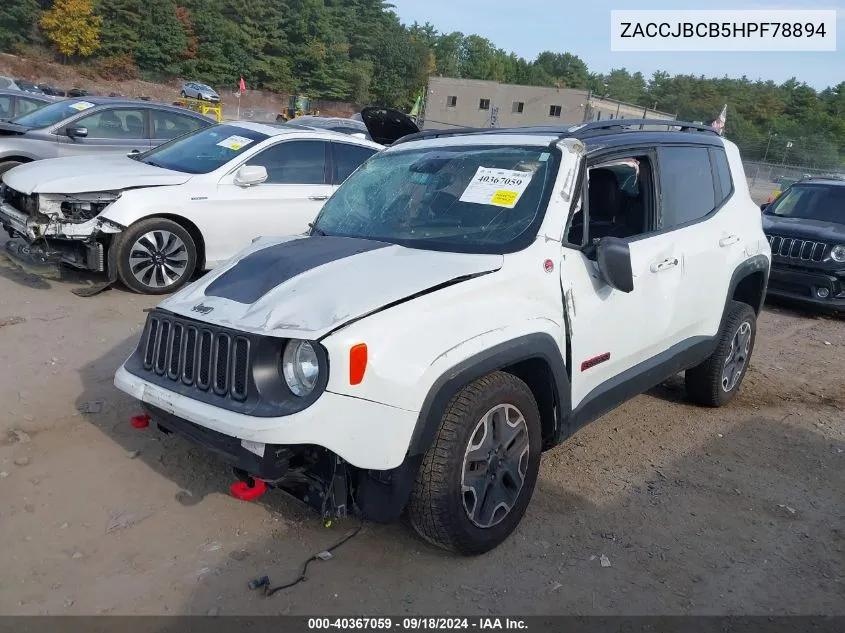 2017 Jeep Renegade Trailhawk VIN: ZACCJBCB5HPF78894 Lot: 40367059